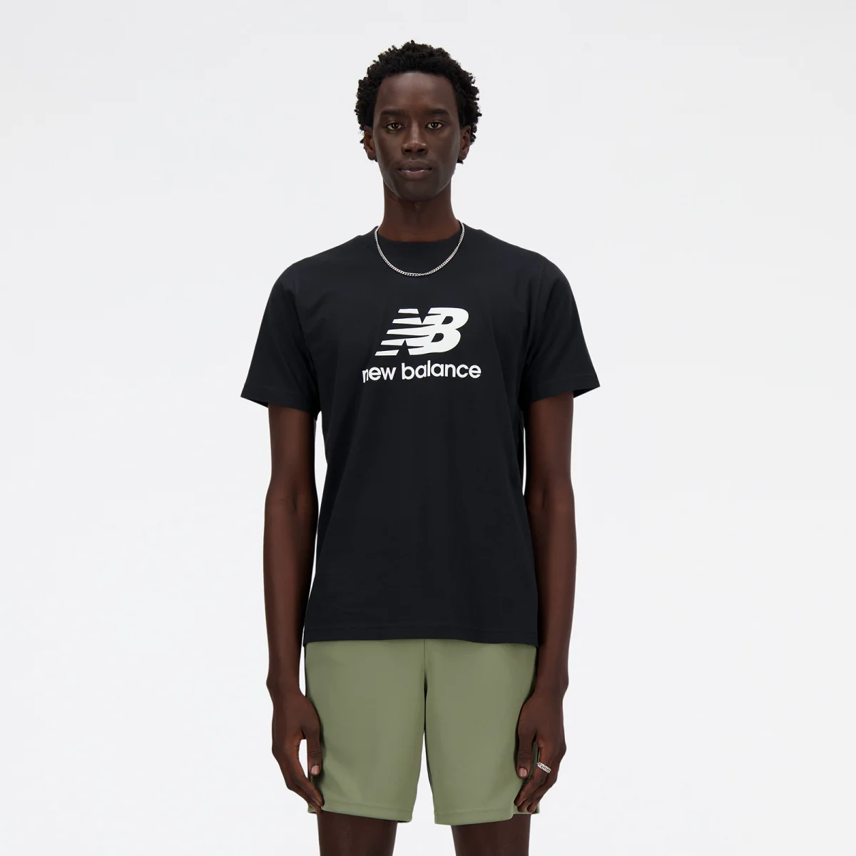 New Balance Stacked Logo SS Tee