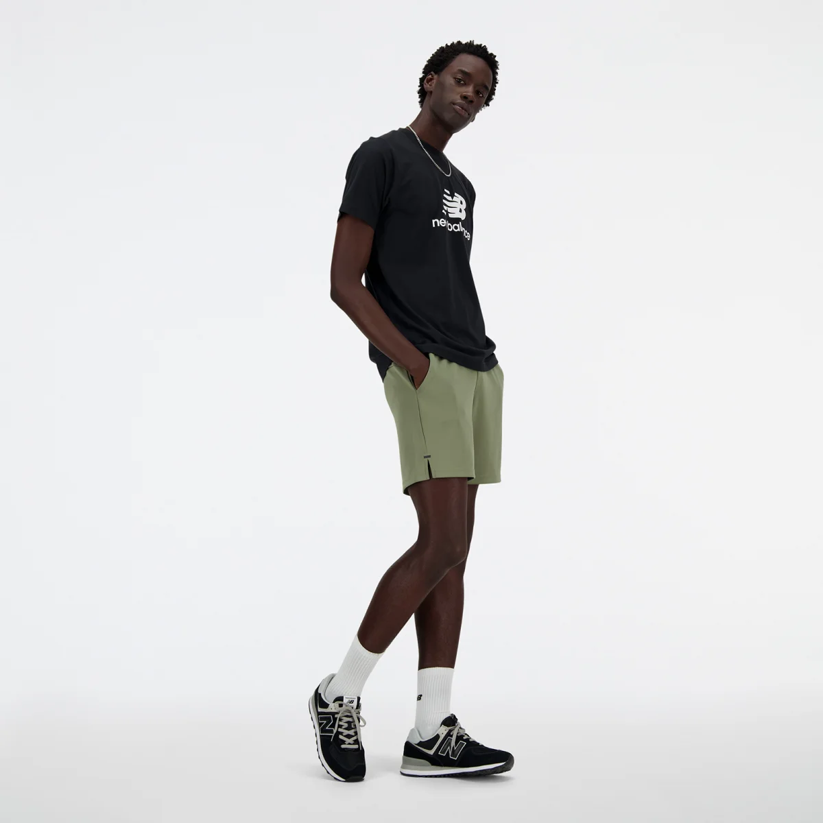 New Balance Stacked Logo SS Tee