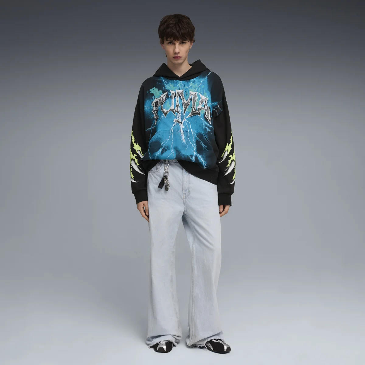 Graphic Vintage Cat Boxy Hoodie